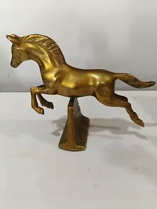 Messing Pferd springt über Wandständer - Bild 1 von 6