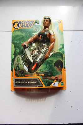 RARE 2001 ACTION MAN OPERATION JUNGLE   EUROPEAN HASBRO NEW CARDED  ! - Image 1 of 4