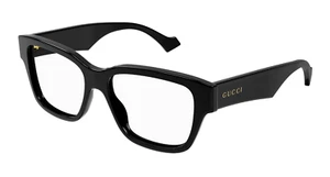 GUCCI GG1428O 004 Black Bold Square PLASTIC EYEGLASSES FRAME 55-16-145 - Picture 1 of 2