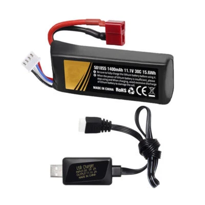 11.1V 1400mAh 30C Rechargeable Lipo battery T Plug for water gun Toy accessories - Image 1 of 4