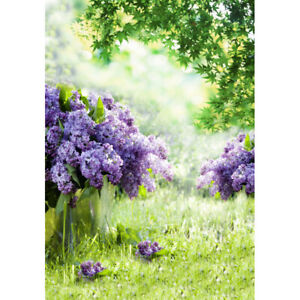 Purple Flower Garden Background Cloth Photography Backdrop Props PERSONALISED