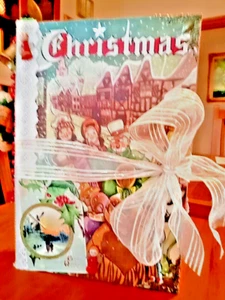 HANDMADE LGE CHRISTMAS JUNK JOURNAL AUTHENTIC ANTIQUE AND VINTAGE EPHEMERA ONLY - Picture 1 of 24
