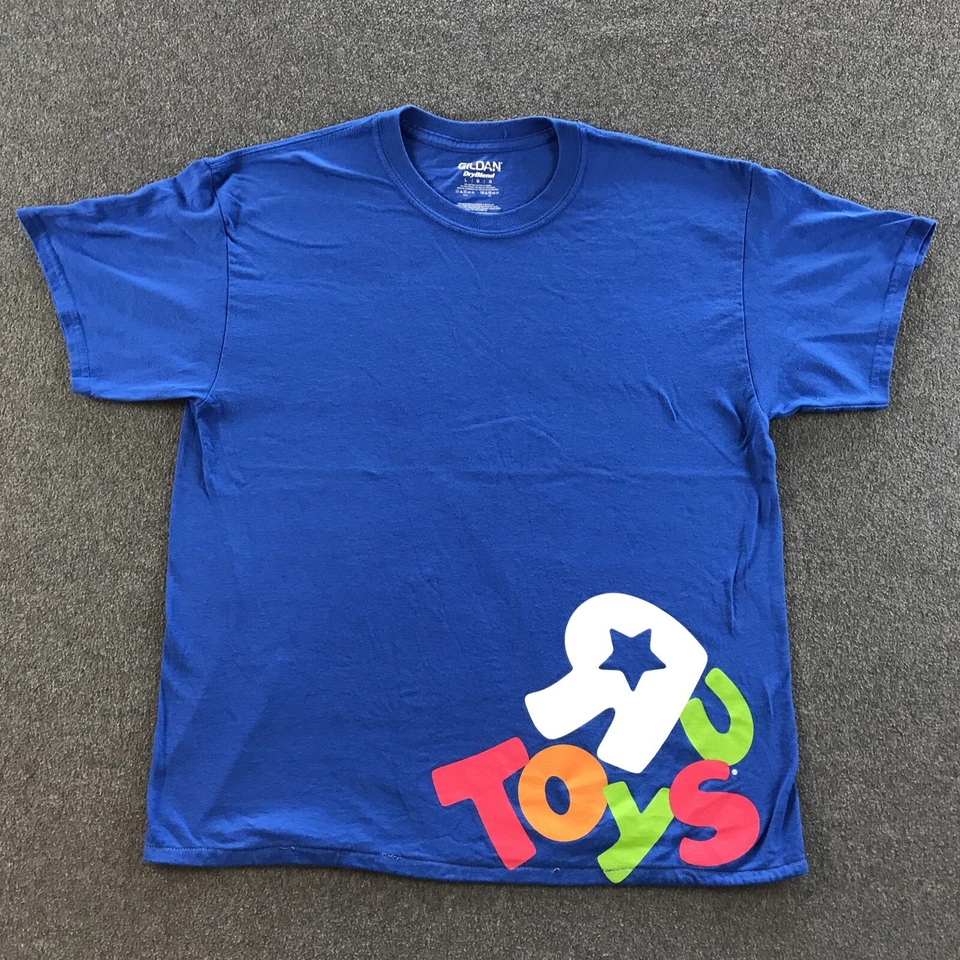 Camisa Toys R Us Feminina Grande Azul Gildan Trabalho Funcionário Dar É Incrível #5099 - Imagem 1 de 4