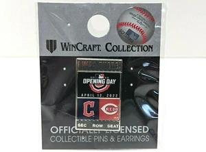 Cincinnati Reds 2022 Opening Day I Was There Ticket Stub Pin Cleveland Guardians - Picture 1 of 6