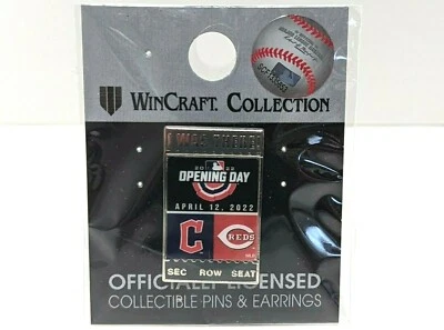 Cincinnati Reds 2022 Opening Day I Was There Ticket Stub Pin Cleveland Guardians - Image 1 of 4