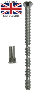 M5 Chrome Connecting Screw Patio UPVC External Door Handle Fixing Bolts Snap Off - Picture 1 of 4