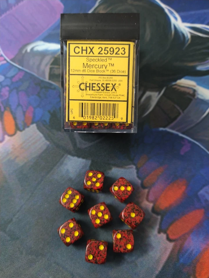 Chessex CHX 25923 - Set of 36 12mm D6 - Speckled Mercury - Image 1 of 1