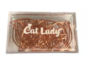 Katze Dame Katze Kopf Form Büroklammern in Plastikbox 20 Stück Roségold Ton - Bild 1 von 3