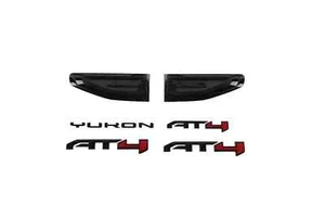 2025 GMC Yukon / Yukon XL AT4 Gloss Black Emblem Kit 85656089 OEM GM - Bild 1 von 1