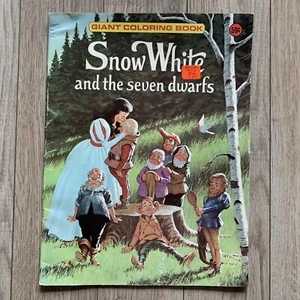 Vintage 1975 Snow White & Seven Dwarfs Giant Coloring Book 11 X 14 Playmore - Picture 1 of 18