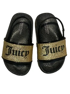 Juicy Couture Sandals Baby Toddler Size 4 Glitter Sandal Shoes Sparkle - Image 1 of 4