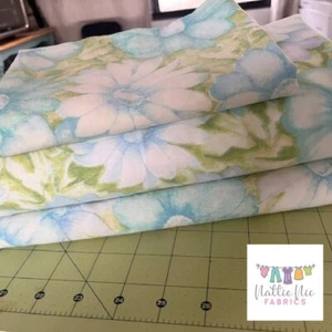 Vintage Twin Sheet set in a beautiful blue and green Floral, Cannon Monticello - Picture 1 of 6