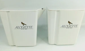 2 x Alouette Vin De Table French Wine decanters table service White Rare Plastic - Picture 1 of 16