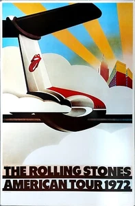 1972 * Poster Originale "The Rolling Stones American Tour - John Pasche" (A) - Foto 1 di 8