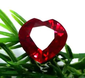AAA 11.2 Ct Natural Flawless Mozambique Red Ruby Heart Loose Gemstone Cut - Picture 1 of 5