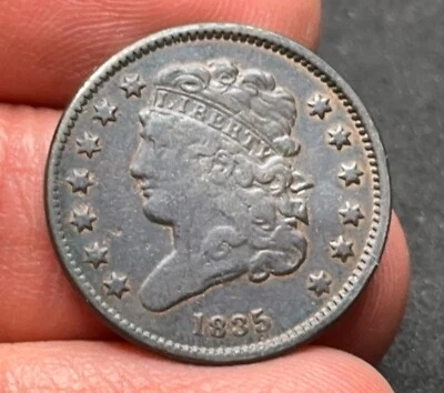 1835 Classic Head Half Cent 1/2 Penny - Great Eye Appeal! - Image 1 of 2