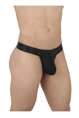 Tanga ErgoWear MAX XX G-String cintura elástica negra tiro bajo 1617 Foto 1 de 4