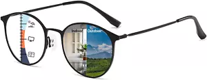 Photochromic Multifocal Progressive Reading Glasses anti Blue Light Women'S Mult - Picture 1 of 7