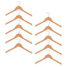 10 Pieces Kids Baby Toddler Wooden Hangers Clothes Coat Hanger Non-slip Bar