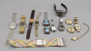 Seiko Aquatech Milan Bulova Lucerne 12 Assorted Watches For Parts Or Repair READ - Picture 1 of 9
