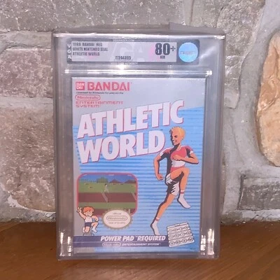 New Athletic World NES Factory Sealed H-Seam VGA 80+ Silver Graded Nintendo Game - Photo 1/3
