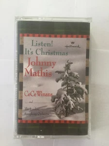 JOHNNY MATHIS - LISTEN! IT'S CHRISTMAS (Cassette, 1999, Halmark) SEALED NEW - Picture 1 of 4