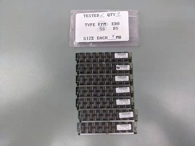 (7) VisionTek 4MB FPM SIMMs, 72-pin RAM Memory Sticks (28MB Total) VT15020.6 - image 1 of 4