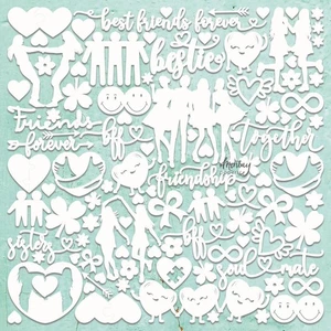 MINTAY Chippies - Dekorpappe Die Cut Chipboard Dekoration Ornament - Friends - Bild 1 von 1