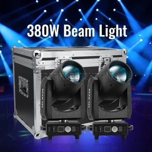 PAIDUN 2PCS 20R 380W Mini Beam Rainbow Effect Moving Head Spot Light Flight Case - Picture 1 of 12