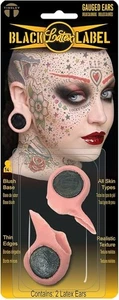 Tinsley Transfers Punk Rock Gauged Ears by Black Label Latex - Realistic Latex E - Picture 1 of 1
