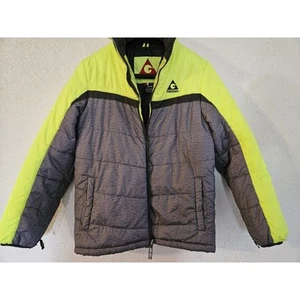 Gerry Gray & Yellow Neon Fleece Lined Winter Ski Coat Jacket Youth Size L 14/16 - Picture 1 of 3