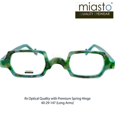 GAFAS DE LECTURA PEQUEÑAS CUADRADAS/RECTANGULARES MIASTO +2,00 (RESISTENTES) TAIWÁN ~ BRAZOS LARGOS Foto 1 de 2