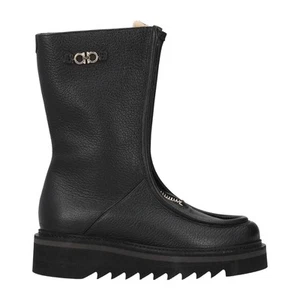 SALVATORE FERRAGAMO Eurialo Booties Leather Zip Ankle US5.5 UK3 RRP730 NEW - Picture 1 of 12
