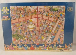 Jan Van Haasteren 1000 Piece Jumbo Puzzle-Shop Til You Drop-00640-NEW/SEALED! - Picture 1 of 6