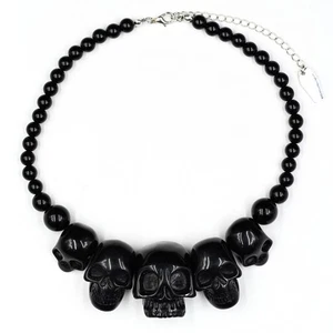 Skull Collection Halskette schwarz Horror Halloween Kreepsville 666 - Bild 1 von 6