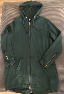 warme Long Sweatjacke Gr. XXL mit Kapuze (gefüttert) Hoodie - Bild 1 von 4