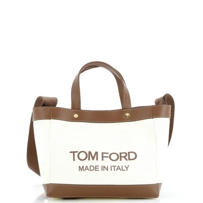 Bolso Tom Ford T Tornillo Lona con Cuero Mini Foto 1 de 4