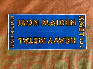 Vintage 80er KMET Iron Maiden Los Angeles Radio Station Autoaufkleber - Bild 1 von 1
