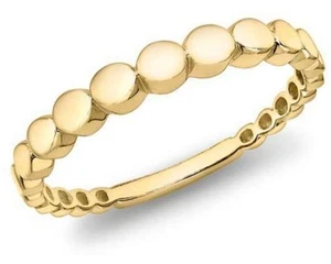 Yellow Gold Solid Graduated Circle Ring size P - Picture 1 of 1