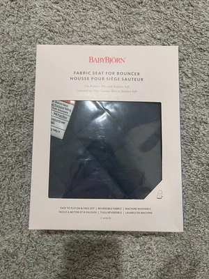 BabyBjörn Fabric Seat for Bouncer, Cotton, Woven Quilt, Navy - Image 1 of 2