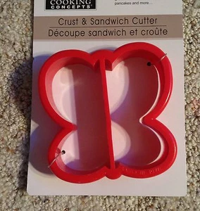 Red Butterfly Shape Sandwich Crust Cookie  Cutter Kitchen Utensil - Picture 1 of 1
