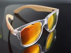 Sonnenbrille polarisierte echte Bambusarme. W/f - Bild 1 von 4