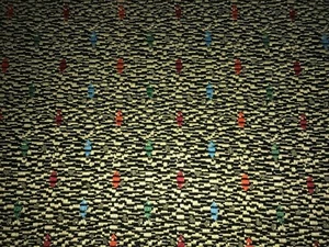 Tissu ancien Art Déco coton tissé tapisserie larg 75 cm x H120 cm, réf A650 - Picture 1 of 3