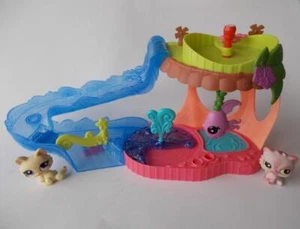 Littlest Pet Shop Slide & Dive Lagoon Waterslide Playset w/ 2 Extra Pets Hasbro - Picture 1 of 5