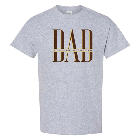 Western Michigan Broncos Classic Dad T-Shirt - Sport Grey Cover