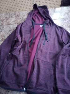 Energy Zone Burgundy Hoodie Men's Large - Picture 1 of 3