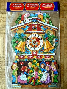 dreidimensionaler Adventskalender, 60er/70er Jahre, original eingeschweißt - Bild 1 von 2