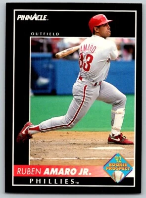 1992 PINNACLE RUBEN AMARO JR. PHILADELPHIA PHILLIES #570 - Image 1 of 2