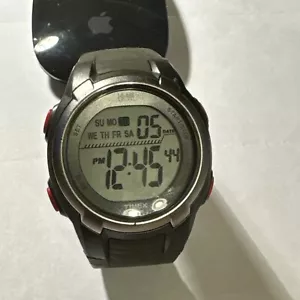 Timex 1440 Sports Watch Ironman Gray with Red Buttons Water Resistant 50 Meters - Picture 1 of 5