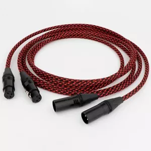 Cable de equilibrio XLR de cobre de alta fidelidad 5N OCC cable XLR macho a hembra cable de audio M/F - Imagen 1 de 16